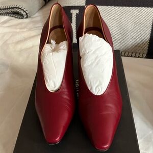 Bottega Veneta Almond leather heels  39EU    Burgundy, Leather